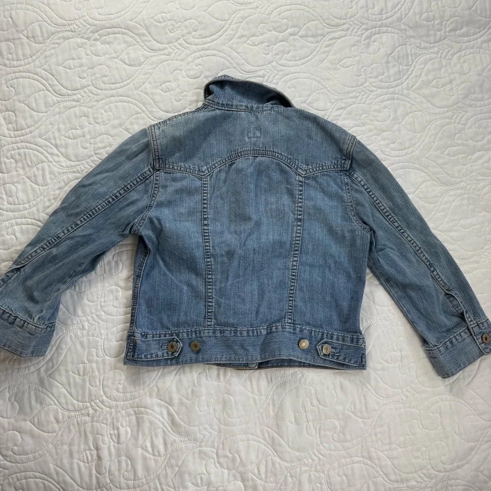 GAP Kids Blue Medium Wash‎ Denim Button Classic Trucker Jean Jacket Girl XL GUC